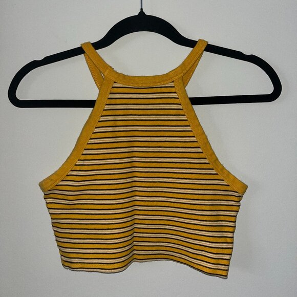 Zara Women's Striped Halter Crop Tank Top | Size S - Picture 4 of 6